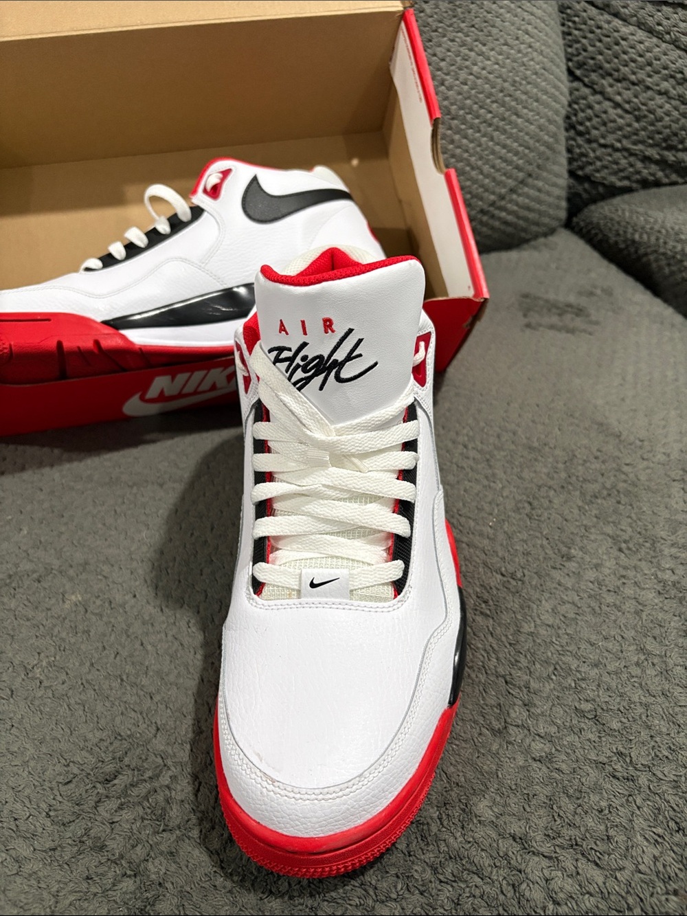 Nike Red Shoe Box with White Swoosh - Picture 4 of 12